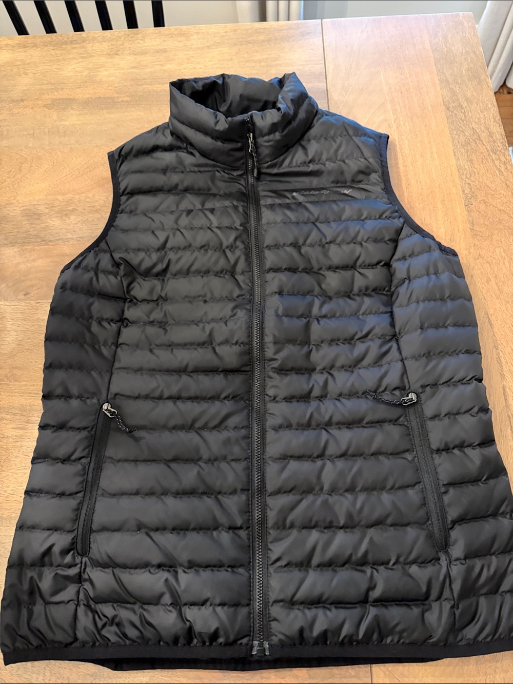 Eddie Bauer Black Quilted Packable Vest